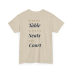 "Members Table, Reserved Seats, Her Court"