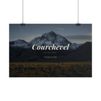 Courchevel Mountain Poster — Rolled Scenic Wall Art (January)