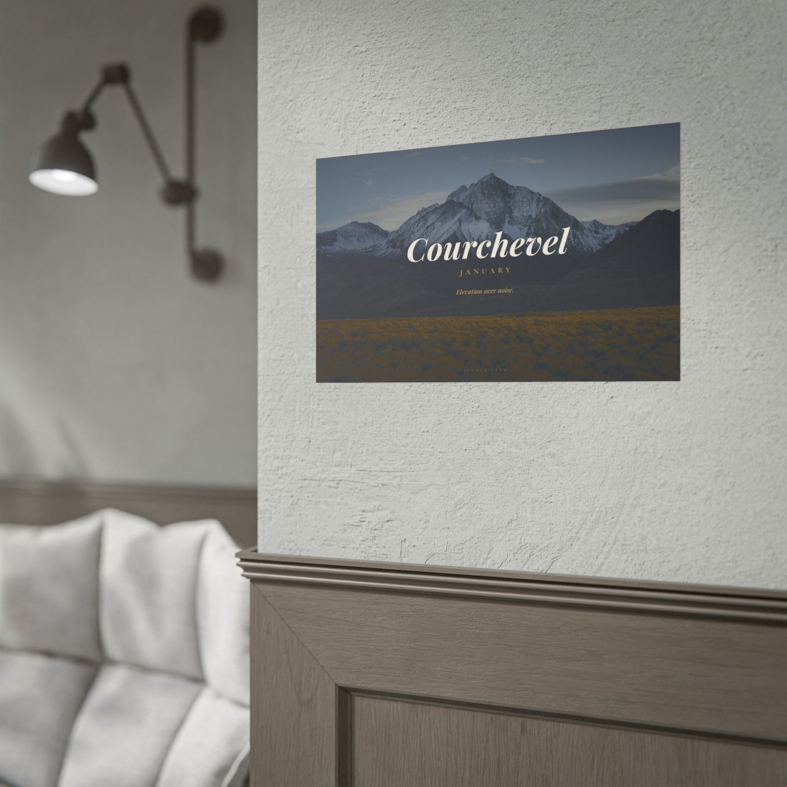 Courchevel Mountain Poster — Rolled Scenic Wall Art (January)