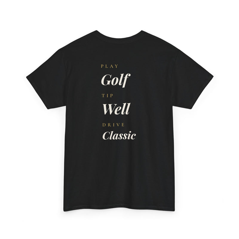 'Play Golf Live Well' Graphic Tee - Premium