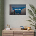 Santorini Travel Poster - Rolled Wall Art