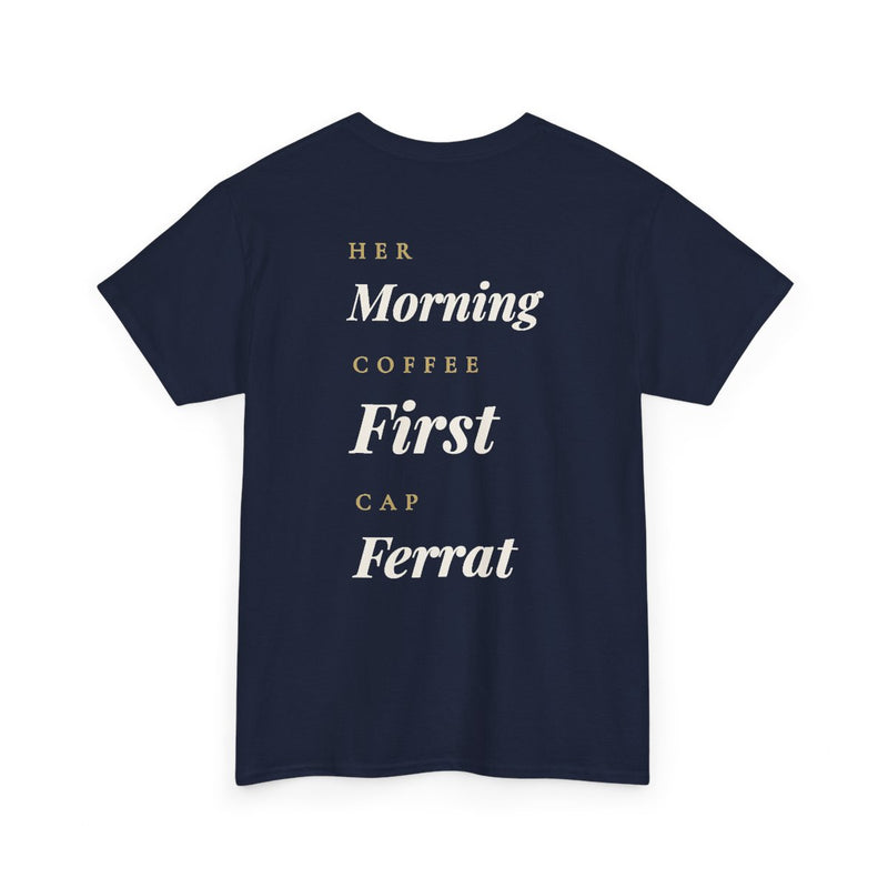 "Her Morning Coffee First, Cap Ferrat" - Premium