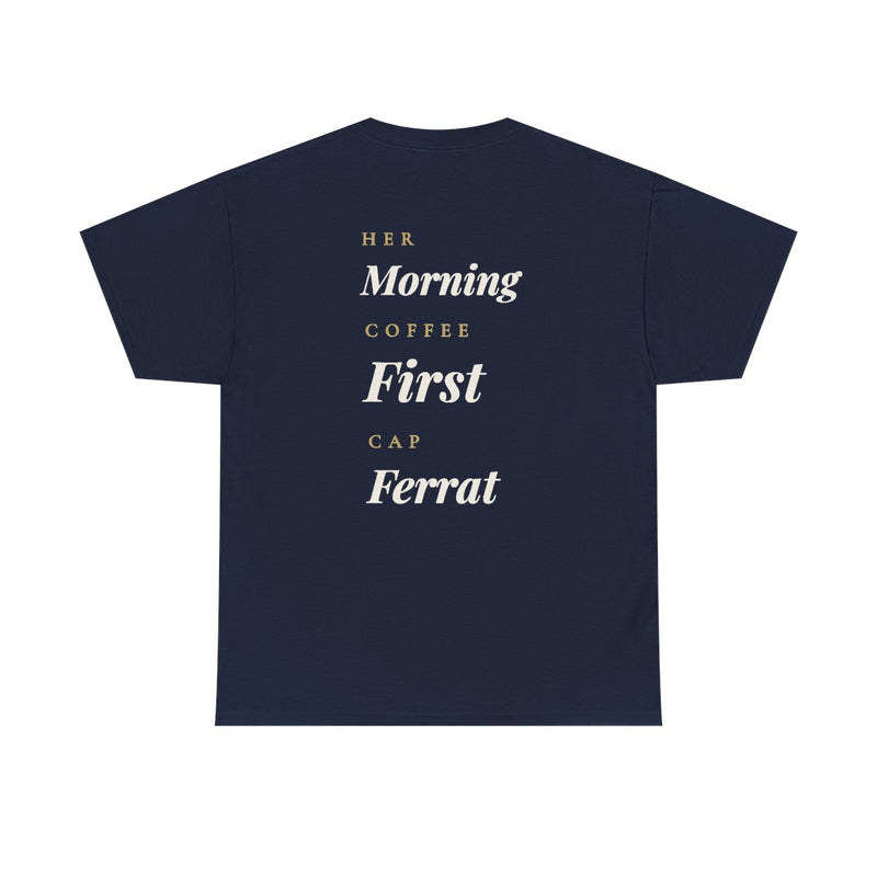 "Her Morning Coffee First, Cap Ferrat" - Premium