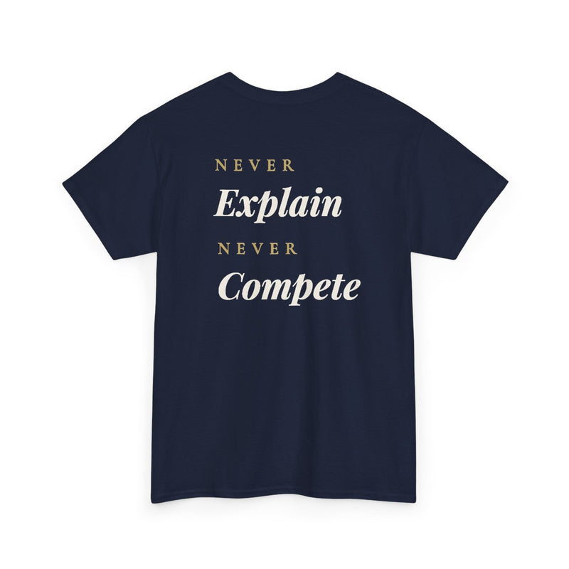 "Never Explain, Never Compete"— Premium